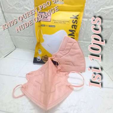 MASKER KN95 QUEEN PRO EMBOS/5PLY/ISI 10pcs Nude Orange