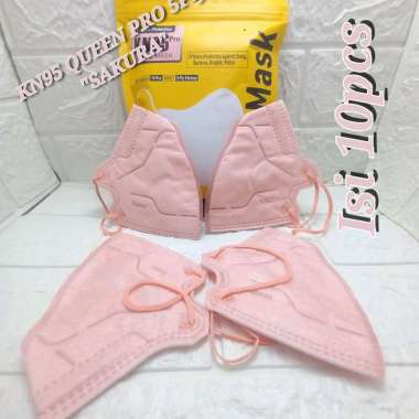 MASKER KN95 QUEEN PRO EMBOS/5PLY/ISI 10pcs Sakura