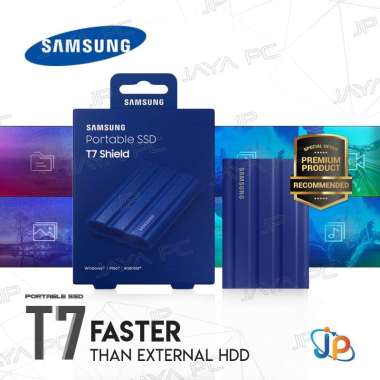 Samsung SSD T7 Shield External Portable 2TB USB 3.2 - Samsung SSD 2 TB Biru
