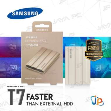 Samsung SSD T7 Shield External Portable 2TB USB 3.2 - Samsung SSD 2 TB Beige