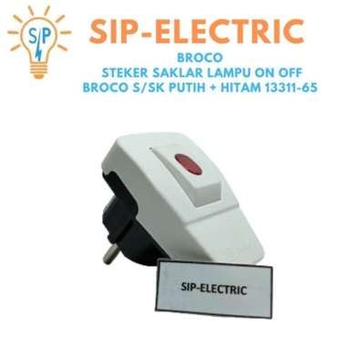 BROCO STEKER SAKLAR LAMPU ON OFF / BROCO S/SK PUTIH + HITAM 13311-65