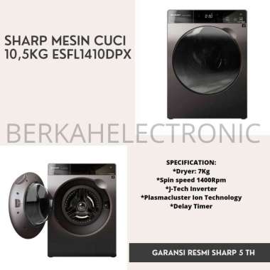 SHARP MESIN CUCI 10,5KG ESFL1410DPX