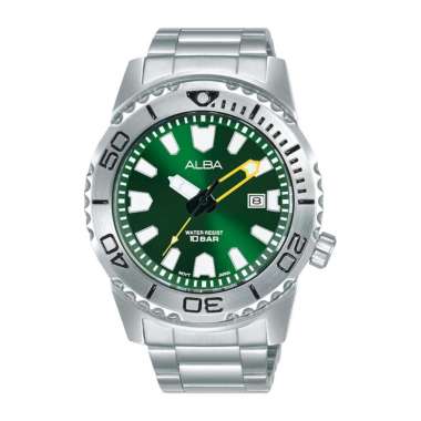 Alba AG8M01X1, AG8M03X1, AG8M05X1, AG8M07X1, AG8M09X1 Jam Tangan Pria Silver Hijau
