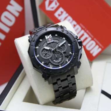 Expedition E6402B Sports Jam Tangan Pria Stainless Steel Black