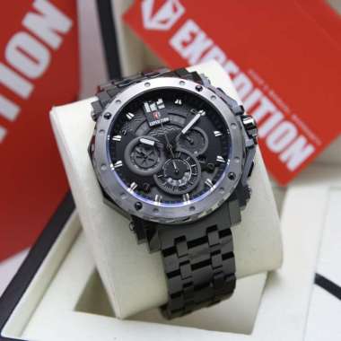 Expedition E6402B Sports Jam Tangan Pria Stainless Steel Black Gray