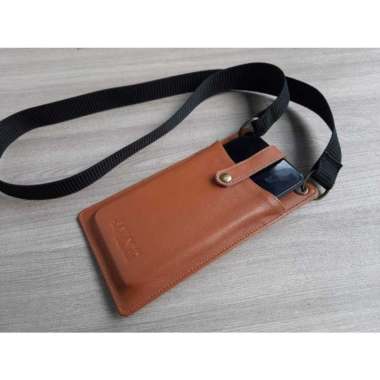 JATACC / TAS HP Kulit Asli/ Tas HP slempang Pria Kulit Sapi Asli - Hitam / tas hp pria model trendy