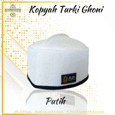 Peci Turky Goni / Peci Turki Ghoni / Songkok Kopiah Turki Peci Ghoni Model Terbaru 5 Putih