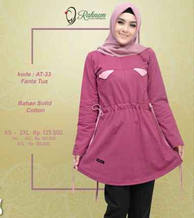Atasan Kaos Rahnem / At - 33 / Fashion Muslim Atasan S FANTA