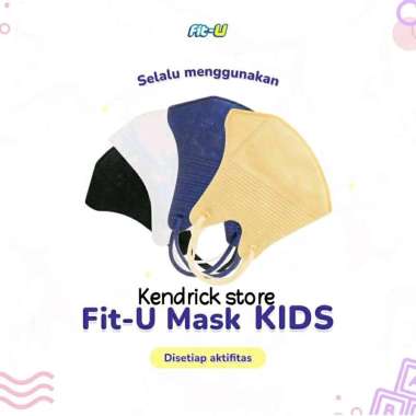 Masker Duckbill Kids Fit U Mask 4 play Earloop Box Isi 20 pcs Original golden brown