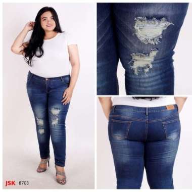 BIG Size Jeans Wanita High Waist Jumbo 