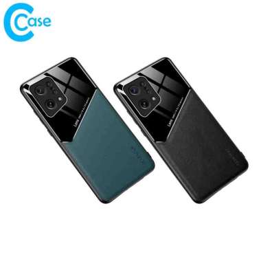 Luxury PlexiGlass Leather Case Oppo Find X5 Pro 5G Hijau