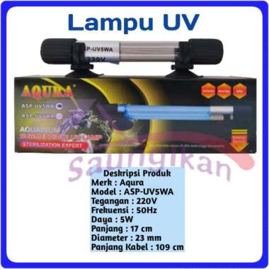 Lampu UV SubmersIble Sterilizer Lamp Aquarium AQURA ASP UV 5 Watt