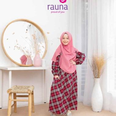Gamis Anak Rauna / Rh-01 / Fashion Muslim Gamis Anak M Pink