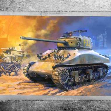 Tank U.S Sherman M4A1(76) Belgium 1944 Skala 1:72 Forces of Valor