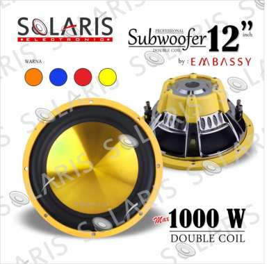 SUBWOOFER 12 Inch 1000 Watt EMBASSY EY-128 Kuning