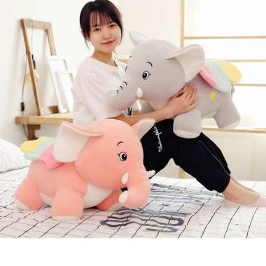 S - Boneka Gajah Lucu Cute Elephant Doll Toys Multicolor