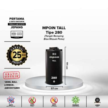 Toren Air / Tangki / Tandon Mpoin Plus 280 Tall hitam