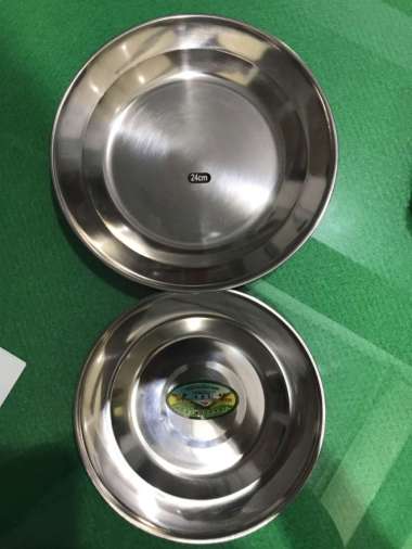 Piring stainless 20cm - Harga 1 lusin Multicolor