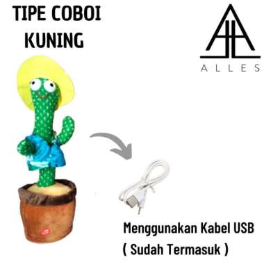 Mainan Tanaman Kaktus Joget / Dancing Kaktus Viral Tiktok Multicolor