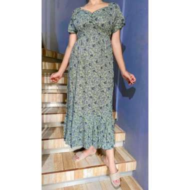 dkcollectionbali | Daster Baju Pakaian Dress Dres Zarra Ruffle Bali Koleksi Long Maxi Casual Rayon A