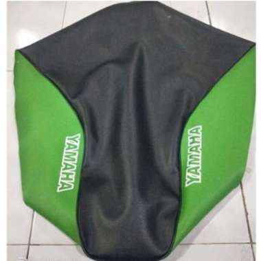 KULIT JOK VEGA R LAMA/sarung jok motor yamaha f1zr/BUNGKUS JOK yamaha VEGA PERTAMA hijau hitam