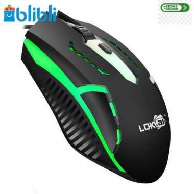 LDKAI Mouse Gaming LED RGB 1200 DPI - D2 Hitam