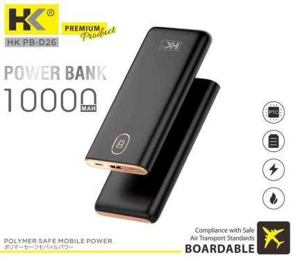 Powerbank HK PB-D26 10000mAh 2.1A LED Portable Lightning/Type C Input