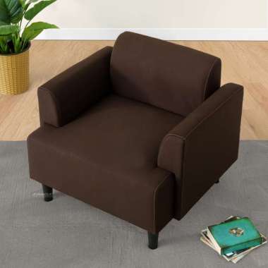 iFURNHOLIC Skona Sofa 1 Dudukan - Kursi Tamu Sofa - Furniture Dark Brown