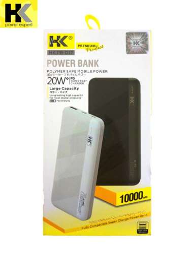 PowerBank HK PB-D17 10000mAh 20W 2USB Fast Charging Portable Hitam
