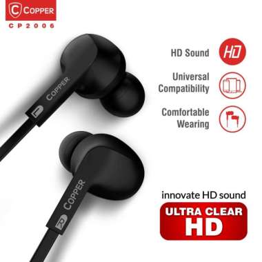 COPPER ULTRA CLEAR CP2006 Series Earphone / Headset / Handsfree Putih