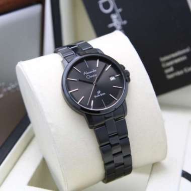 Alexandre Christie AC1032LD Primo Jam Tangan Wanita Stainless Steel Black Lis Silver