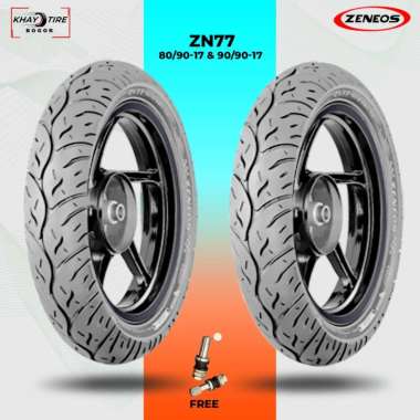 Sepasang Ban Motor Bebek - ZENEOS ZN77 80/90 & 90/90 Ring 17 Tubeless