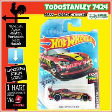 Hot Wheels Dodge Viper 10 Acr Merah