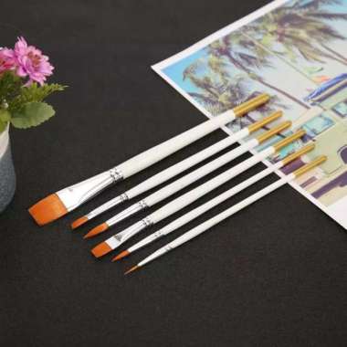 Kuas Lukis Cat Air Akrilik Set Oil Paint Brush