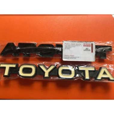EMBLEM GRILL DEPAN TULISAN TOYOTA UNTUK LAND CRUISER HARDTOP Multicolor