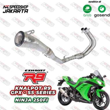 Knalpot R9 GP SS Series Ninja 250FI / Z250 2017 Fullsystem Multicolor