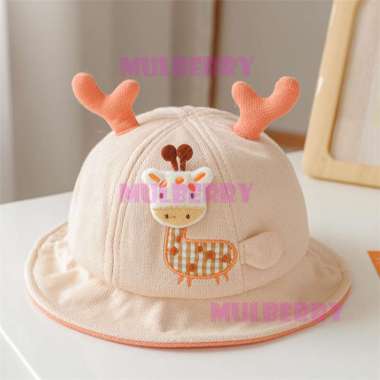 Chanel7 Topi Bucket Bayi dan Anak 3D Horn Antler / Baby Fashion Bucket Hat Antler Cream