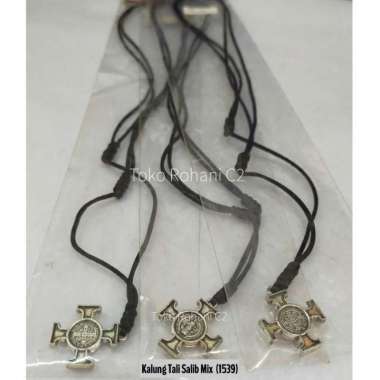 Kalung Tali Salib Mix (1539) - Kalung Rohani