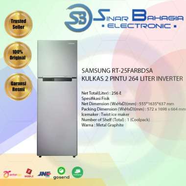 SAMSUNG RT-25FARBDSA KULKAS 2 PINTU 256 LITER INVERTER (KHUSUS BANDUNG)