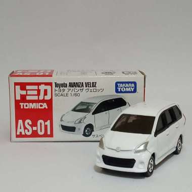 Tomica AS-01 Avanza Veloz Putih Takara Tomy Diecast Mobil Miniatur Avanza Mainan anak