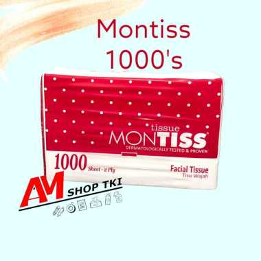 Montiss Facial Tissue 1000 Sheets MULTICOLOR
