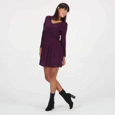 VOLCOM GDS HONEST Dress Wanita S Eggplant