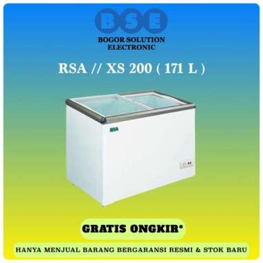 Chest Freezer RSA XS-200 171L Freezer Sliding Kaca RSA XS200 171 Liter