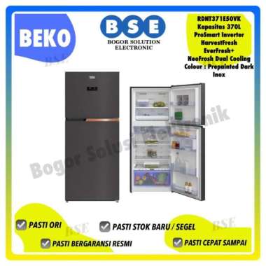 Beko Kulkas 2 Pintu 370 Liter RDNT371E50VK Kulkas Beko Promo Murah