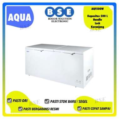 PROMO MURAH CHEST FREEZER AQUA 500L | AQF500W 500 LITER | AQF-500W