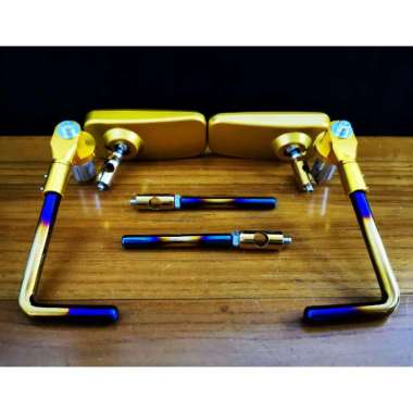 Spion Jalu Lipat Bar End Nmax Aerox Xmax Vario Pcx Vespa dll universal Gold