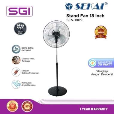 Sekai Kipas Angin 18 Inch SFN1809 Tumpu Performa Tinggi SFN 1809