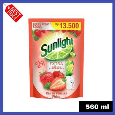 Promo Harga Sunlight Pencuci Piring Korean Strawberry 560 ml - Blibli