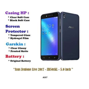 Asus Zenfone Live 2017 - ZB501KL - 5.0 inch - Case - Screen Protector - Battery - Dll Hydrogel