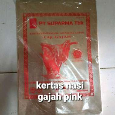 Kertas Nasi Cap GAJAH Kertas Bungkus Nasi Kertas Nasi Kertas Minyak Merah/Pink